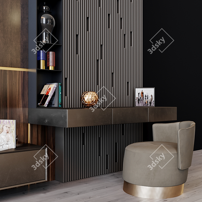 Modern TV Set 81 - Sleek Design 3D model image 2