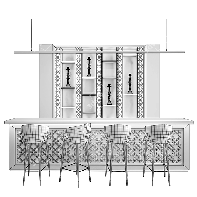 Restaurant Bar Set 3D model image 2