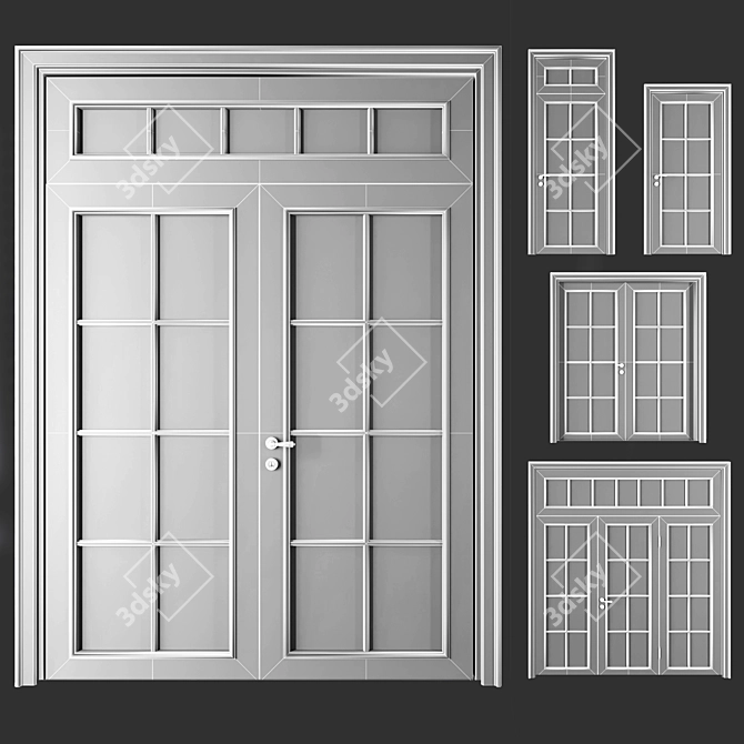 Elegant Paris Collection - 10 Doors, 10 Materials 3D model image 3