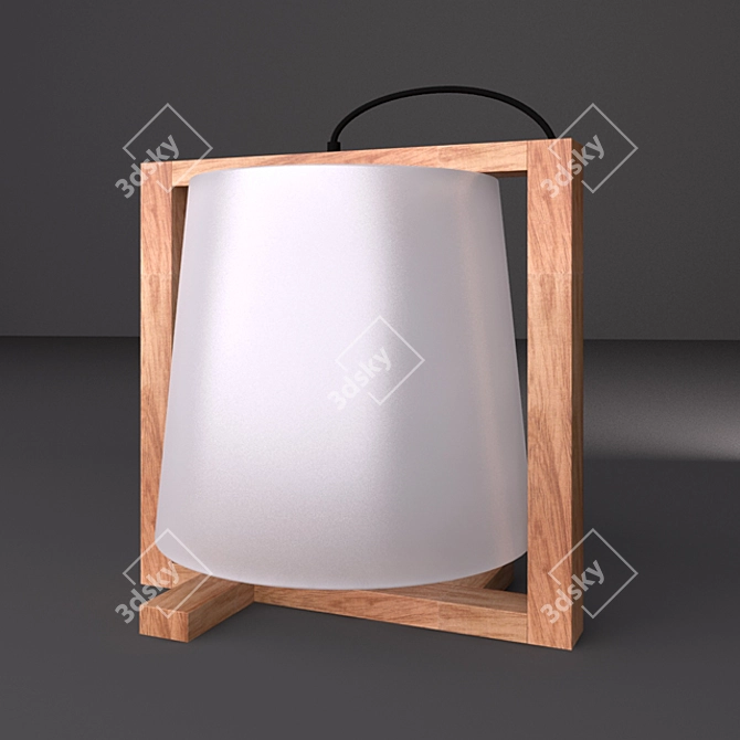 Mondo Satin White Table Lamp 3D model image 1