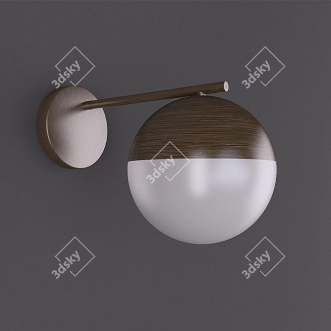 Elegant Viola Wall Light 3D model image 1