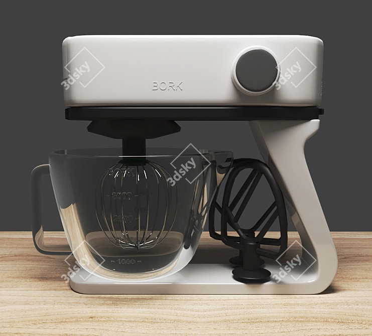 BORK Kitchen Machine: 800W Power, Planetary Mixing, Meat Grinder, 4L Bowl 3D model image 1