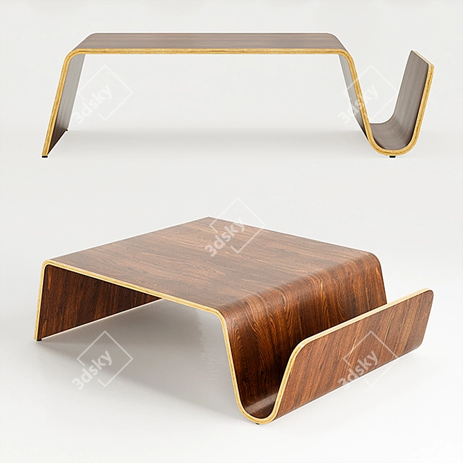 Elegant Camille Coffee Table 3D model image 1