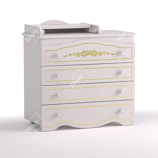 Luxurious Silvia Children's Dresser 3D model image 1