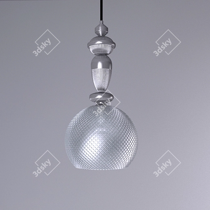 Elegant TALISA Glass Pendant 3D model image 1