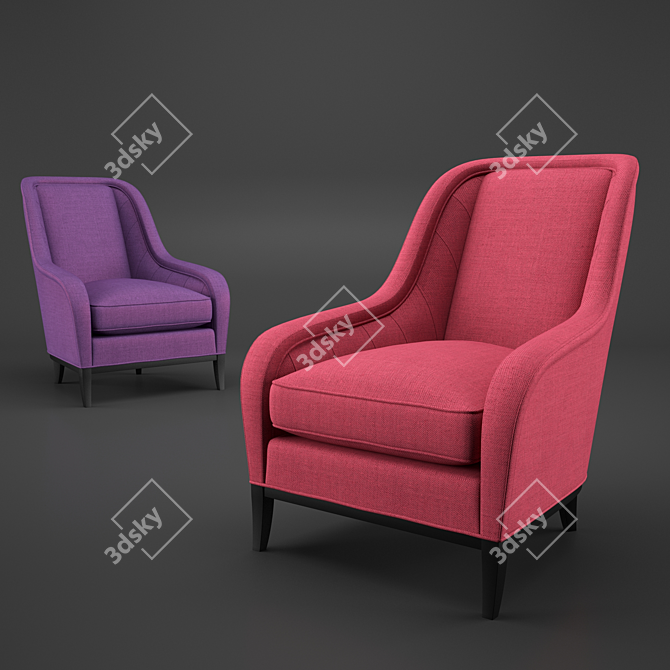 Liberty Armchair: Ultimate Comfort & Style - 2 Color Options 3D model image 1