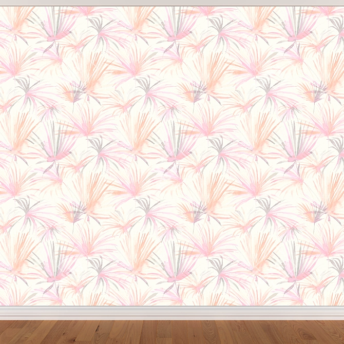 Seamless Wallpaper Set: 3 Colors 3D model image 3