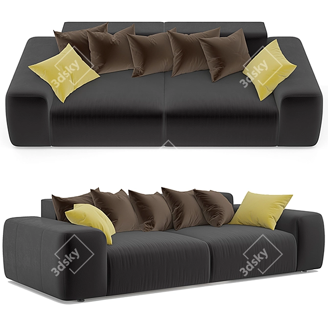 Homeaffaire Big Sofa, Comfortable and Stylish 3D model image 1