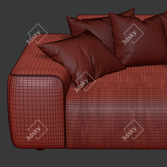 Homeaffaire Big Sofa, Comfortable and Stylish 3D model image 3