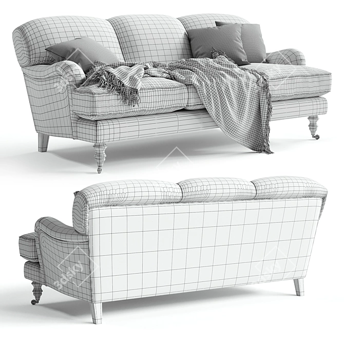 Elegance meets comfort: Lady May Sofa 3D model image 3