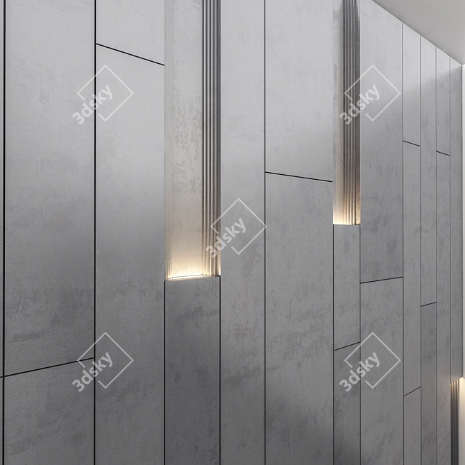 Elegant Wall Panel Solution 3D model image 2