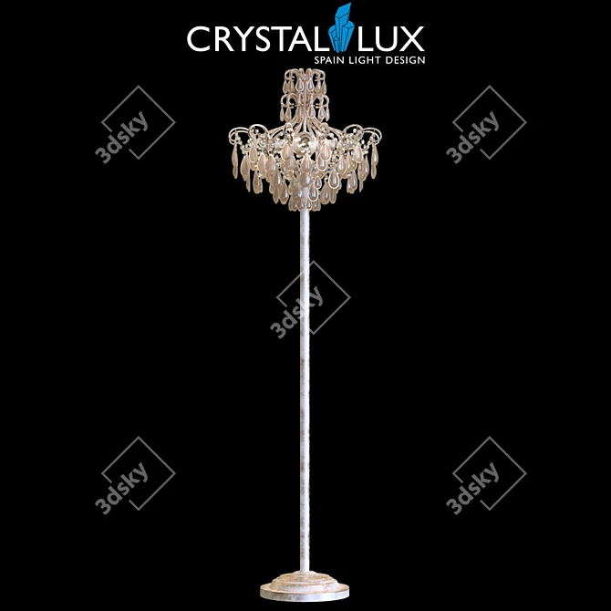 Sevilia PT4 Gold: Elegant Spanish Crystal Chandelier 3D model image 1