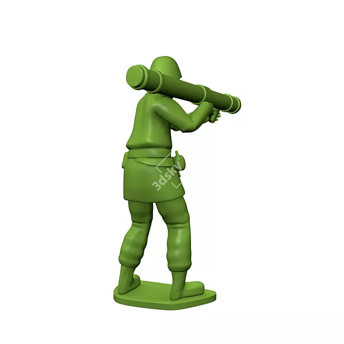 Tiny Soldier Figurine, 7cm 3D model image 2