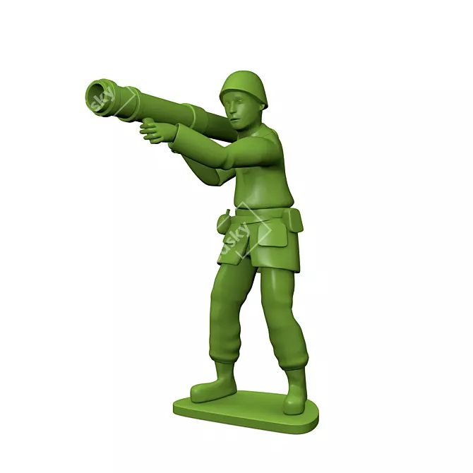 Tiny Soldier Figurine, 7cm 3D model image 3