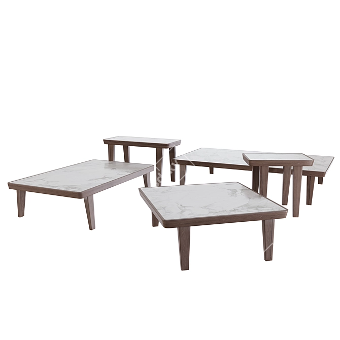 Flexform Dida Tavolino Tables 3D model image 1