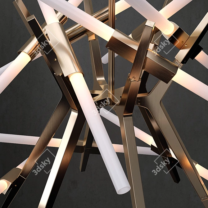 Modern Agnes Chandelier - 24 Lights, 4 Colors 3D model image 2