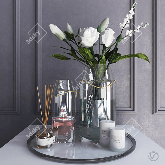 Elegant Decor Set: V-ray Max 2015, FBX, OBJ 3D model image 1