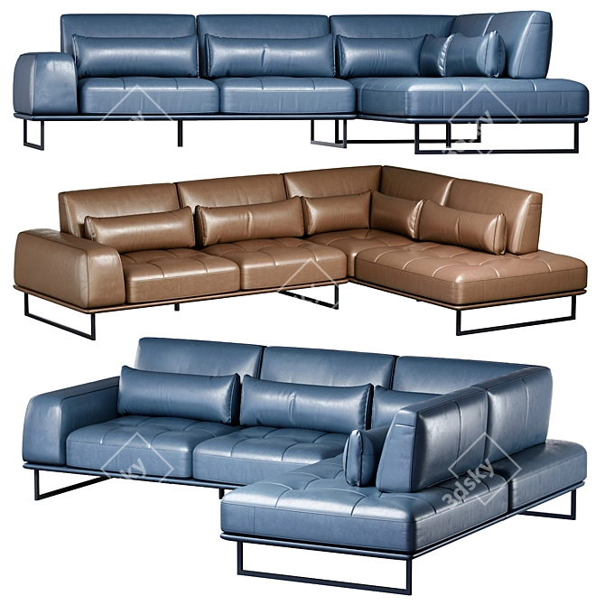 Maxdivani Omer: Modern Style Sofa 3D model image 1