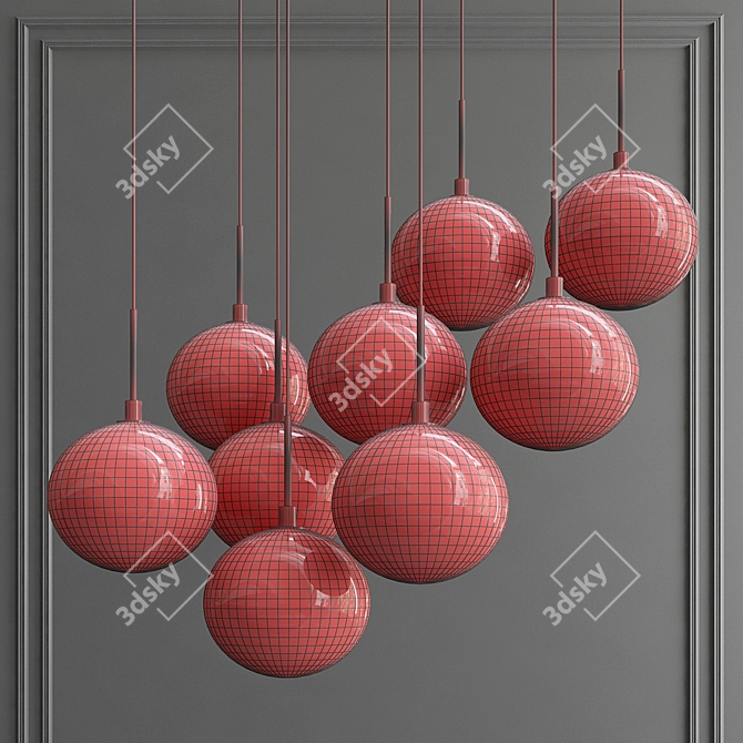 Ethereal Cluster Pendant Light 3D model image 2