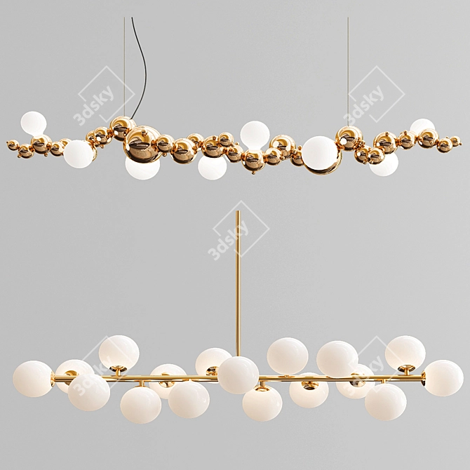 Exclusive Chandelier Collection: Elegant Illumination 3D model image 2