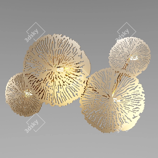 Luxury Space Copper Pendant Light 3D model image 1