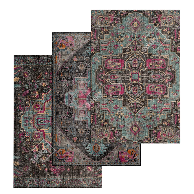 Title: Luxury Carpet Set 23 3D model image 1