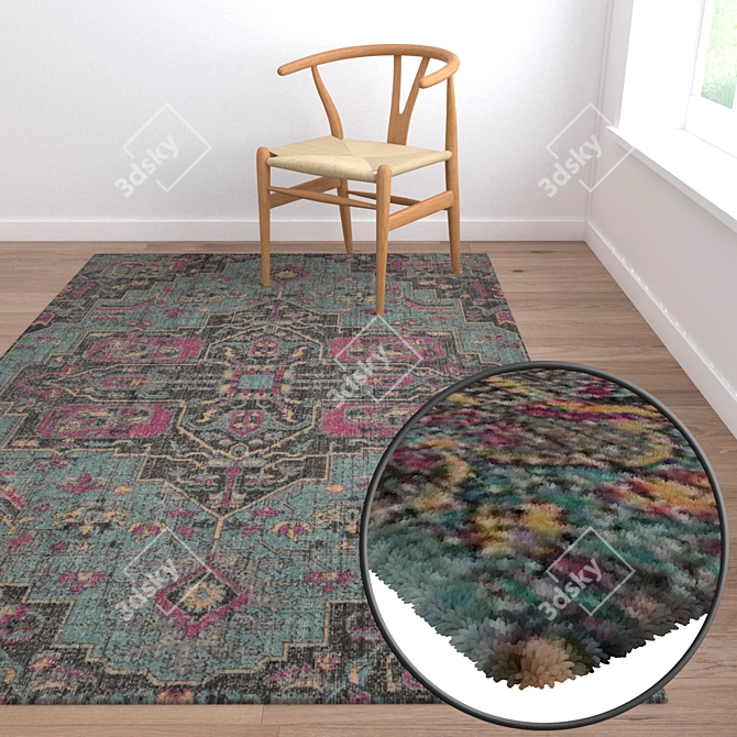 Title: Luxury Carpet Set 23 3D model image 2