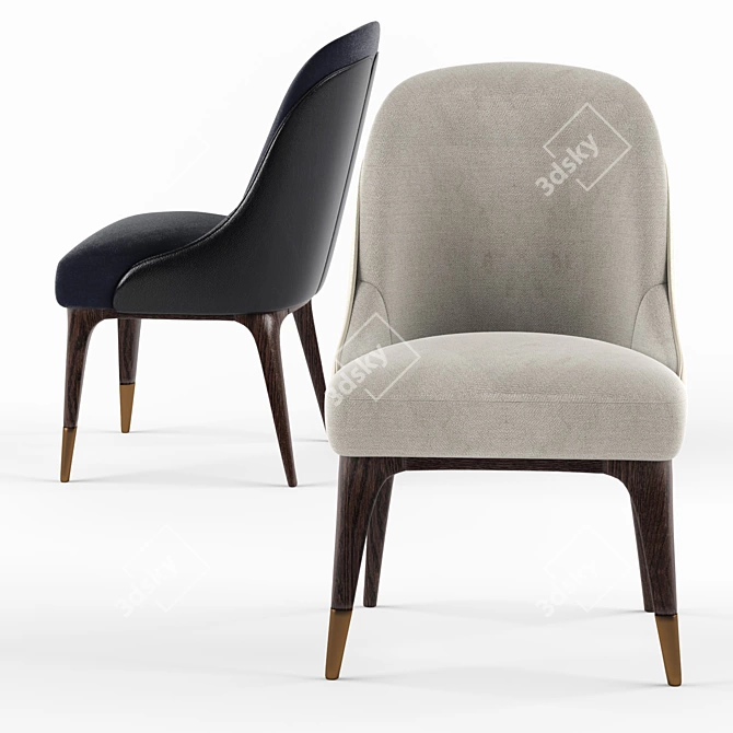 Covet Dining Chair: Elegant and Sophisticated Seating 3D model image 2