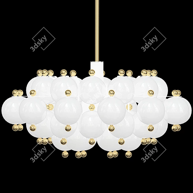 Elegant Seguso Chandeliers Pair 3D model image 1