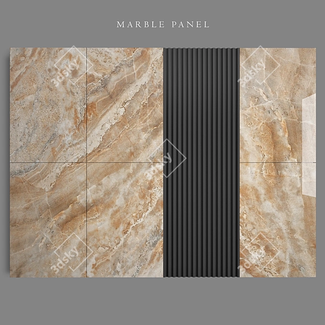 Modern 3D Wall Panel 3D model image 1