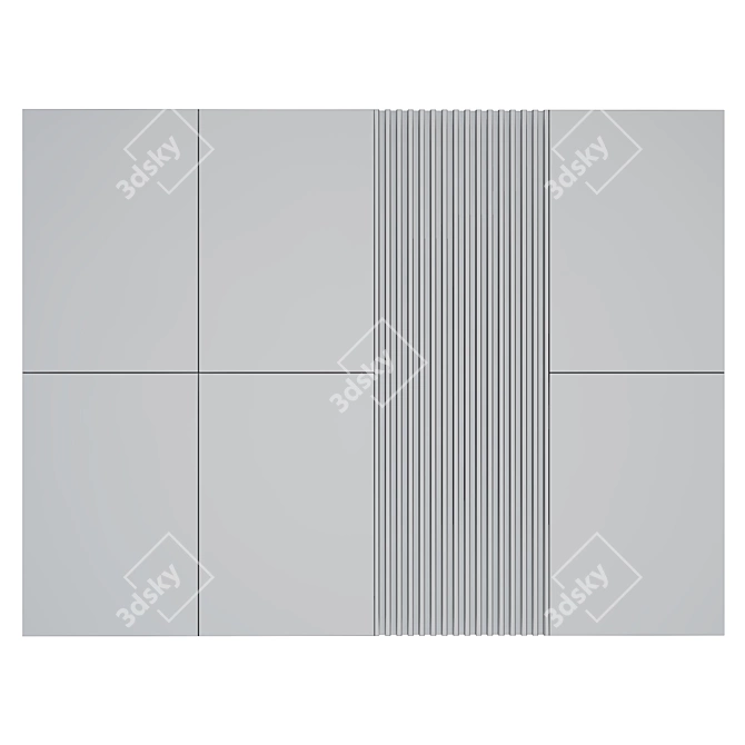 Modern 3D Wall Panel 3D model image 2