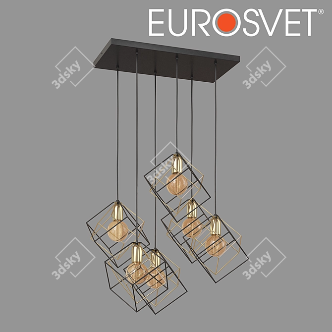 Modern Industrial Hanging Lamp - Alambre 2779 3D model image 1