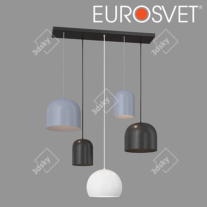 Modern Metallic Pendant Light 3D model image 1