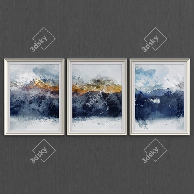 Abstract Mountain Artwork 3D model image 1