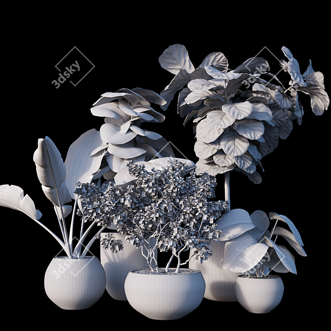 Lush Greenery Bundle 3D model image 2