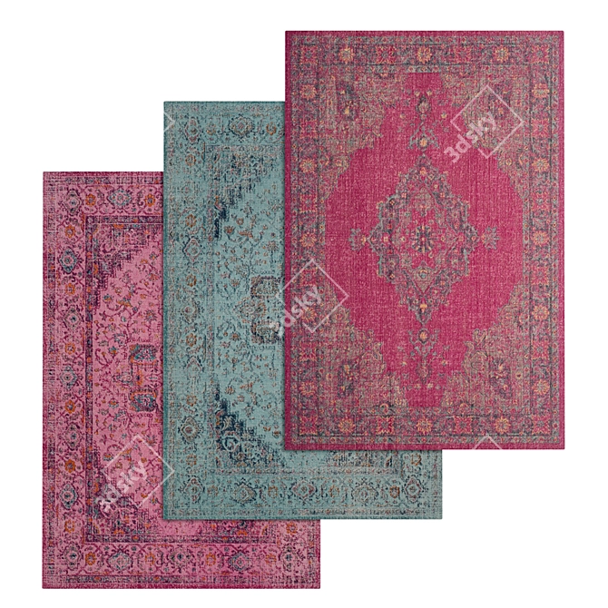 High-Quality Carpets Set 3D model image 1