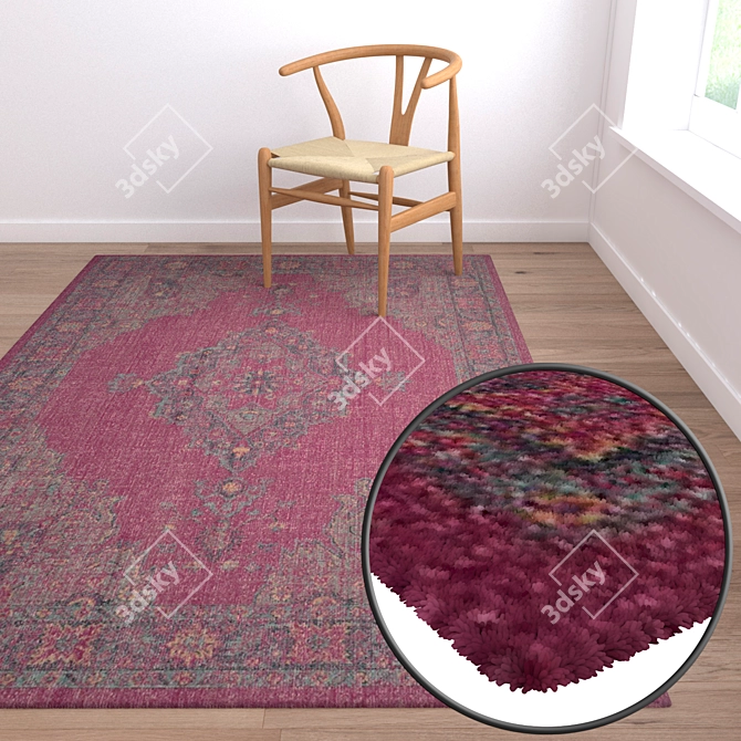 High-Quality Carpets Set 3D model image 2