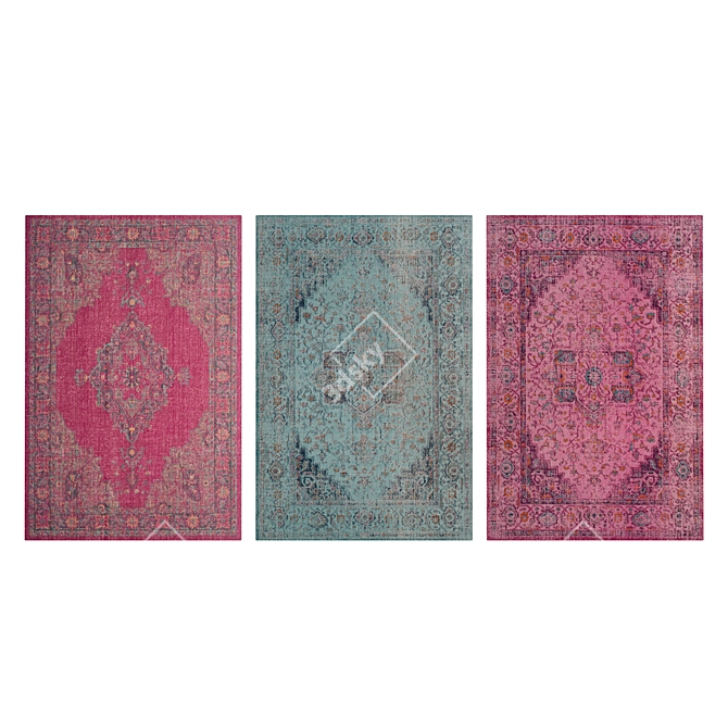 High-Quality Carpets Set 3D model image 3