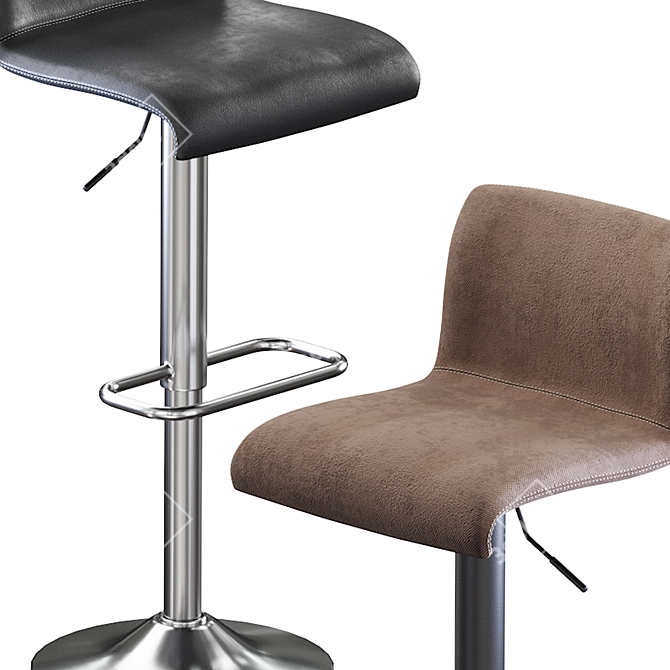 Adjustable Made Barstool Set 3D model image 2