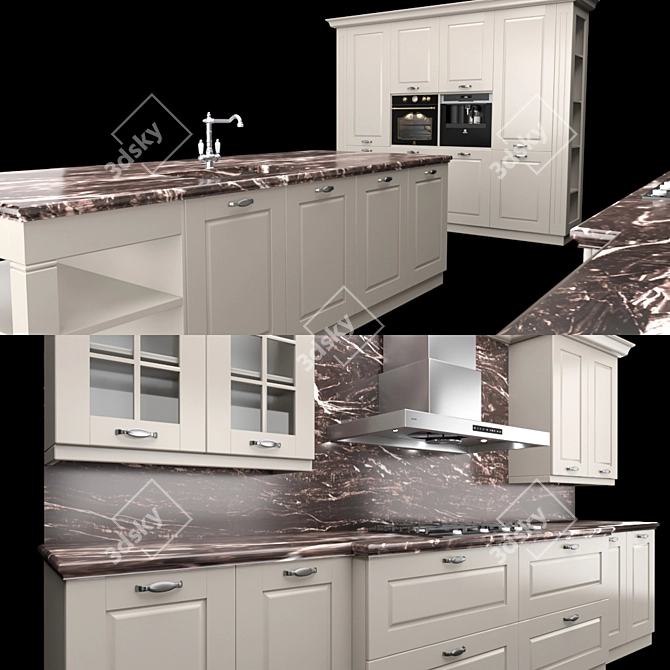 Modern Kitchen Arredo 3 Asolo 1 Set 3D model image 2