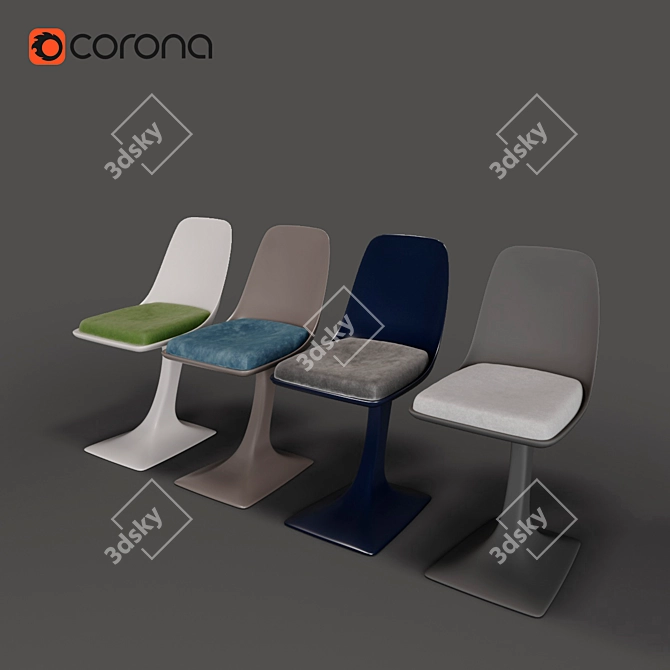 Elegant Dining Set | ARUM Chairs 3D model image 3