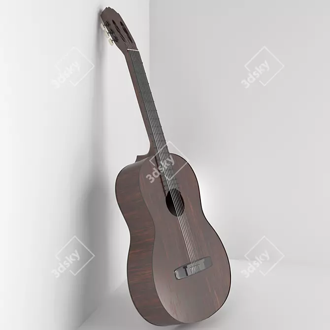 3D Max Acoustic Guitar Model 3D model image 1