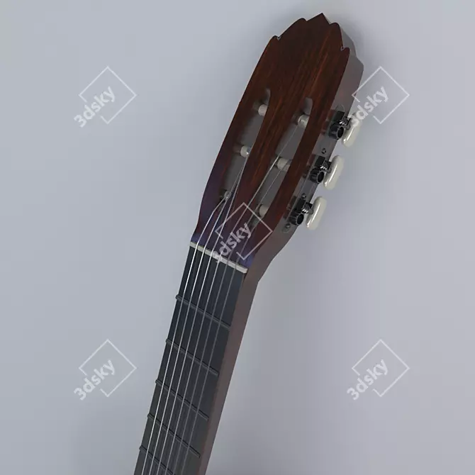 3D Max Acoustic Guitar Model 3D model image 2