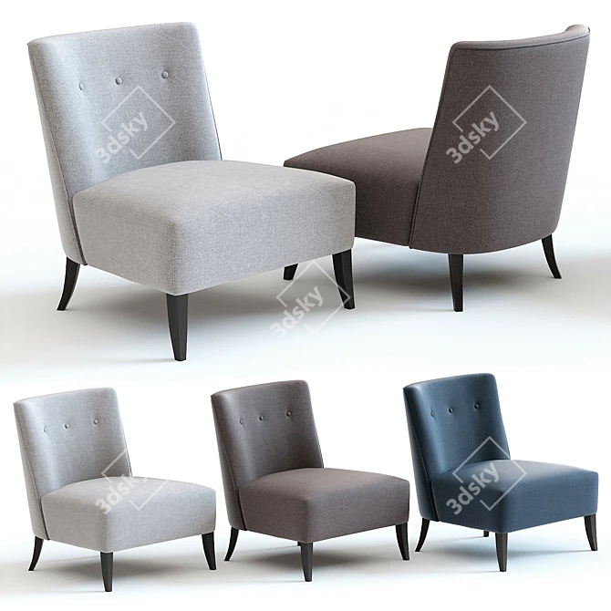 Sleek Orwell Armchair: 3D Model 3D model image 1