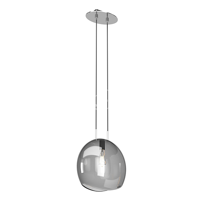 Graphite Lens Chandelier 6186 3D model image 1