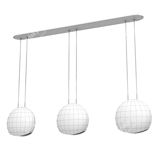 Mantra LENS Chandelier 6189 - Graphite Elegance for Any Space 3D model image 2