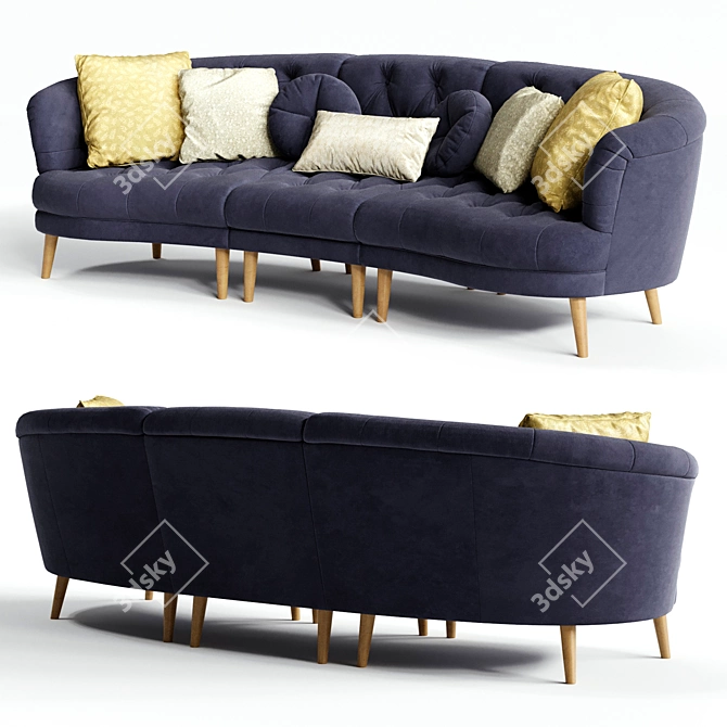 Luxurious Alexander & James JEAN XL Sofa 3D model image 2