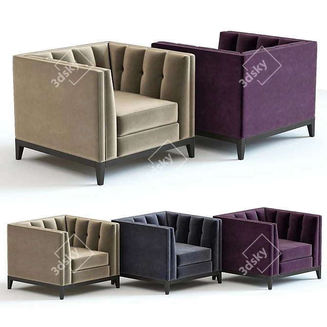 Luxury Alexander Armchair: Premium 3D Model 3D model image 1