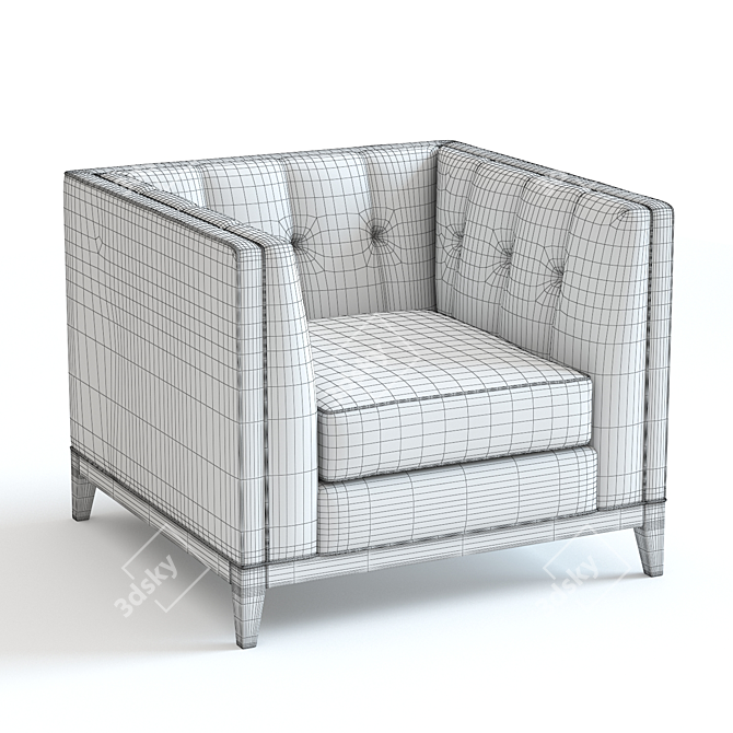 Luxury Alexander Armchair: Premium 3D Model 3D model image 2