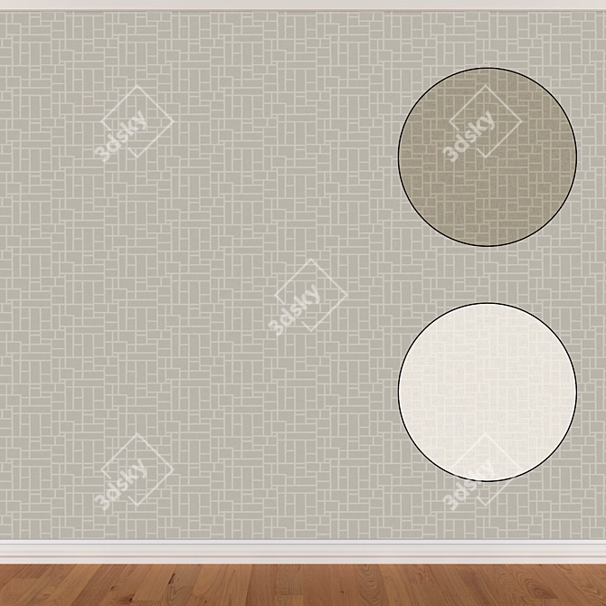 Seamless Wallpaper Set - 3 Colors 3D model image 1